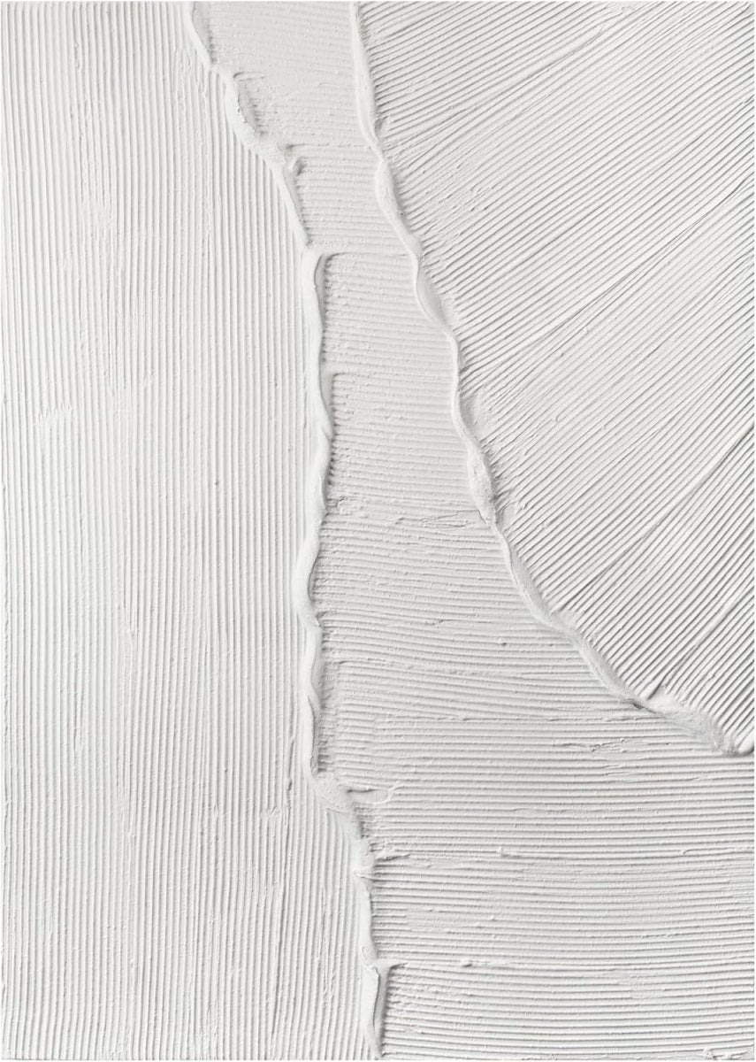Framed 3D Textured Canvas Wall Art 50x70cm Beige Waves - Kwikley
