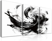 Framed Black White Abstract Wall Art Set 3 12x16in - Kwikley