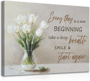 Framed Botanical Wall Art 12x16 Motivational Floral Print - Kwikley