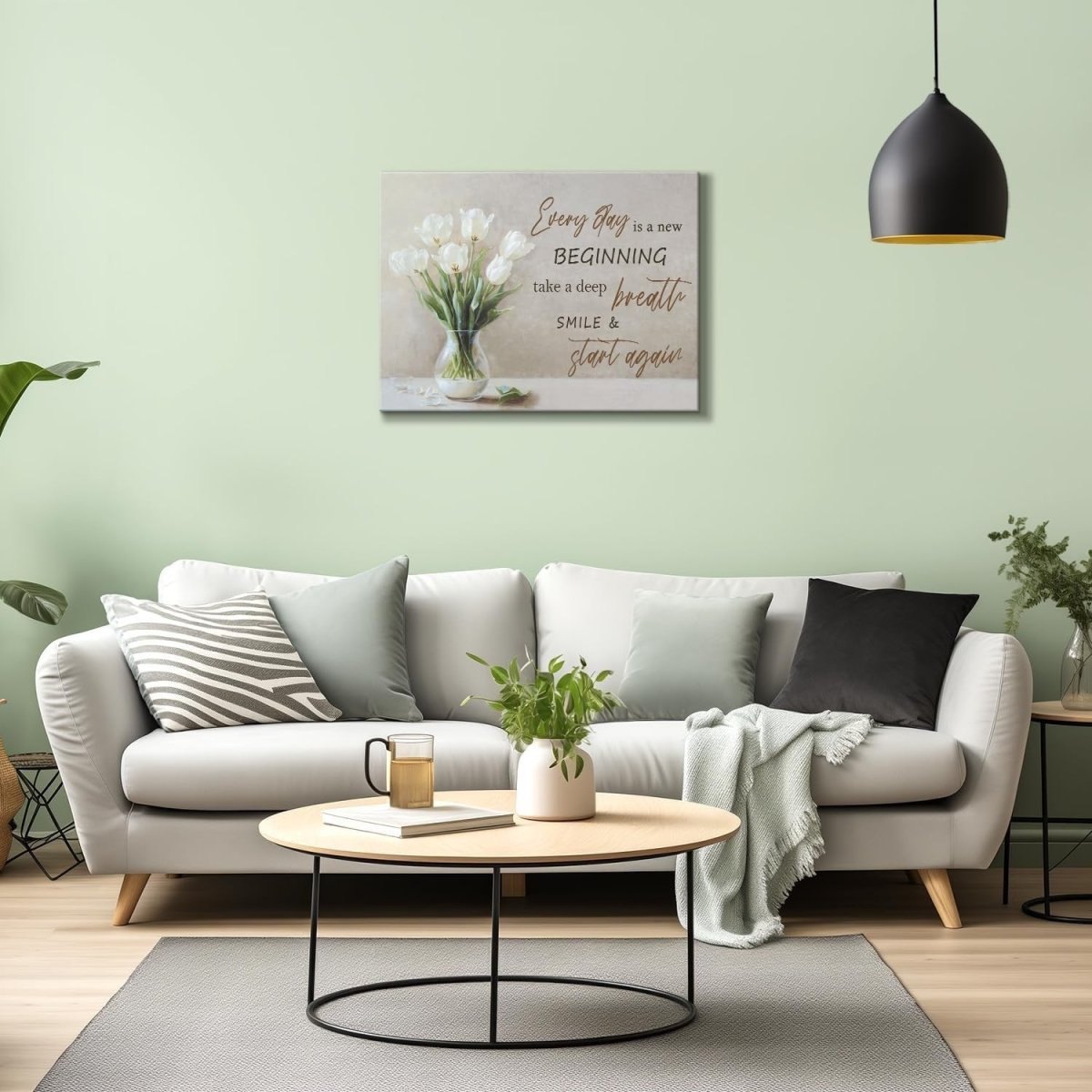 Framed Botanical Wall Art 12x16 Motivational Floral Print - Kwikley