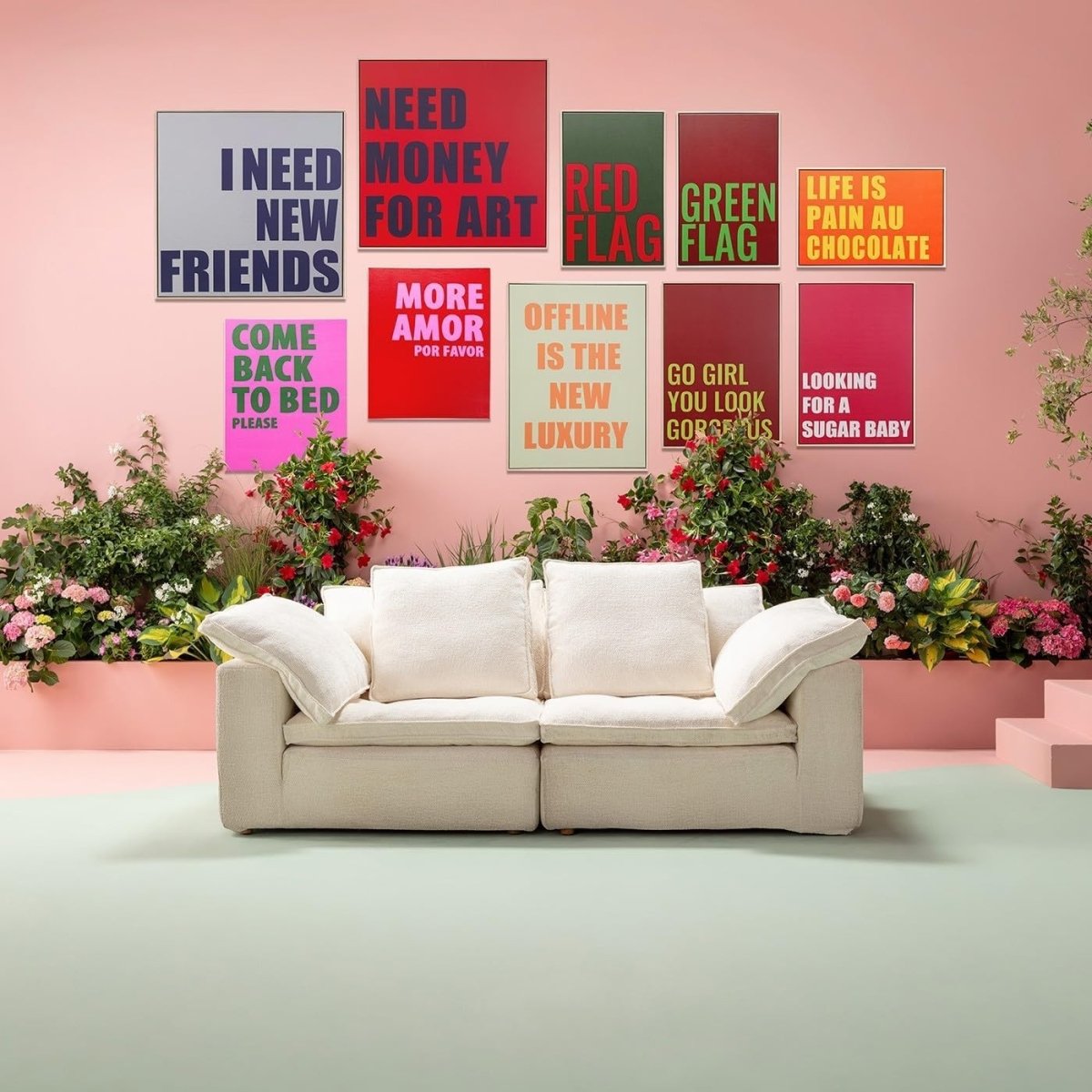 Framed Pop Art Wall Picture 40x50cm Abstract Bedroom Print - Kwikley