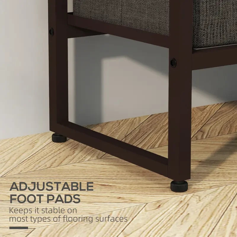Free Standing Clothes Rail with Shelves & Drawers – Rustic Brown - Kwikley