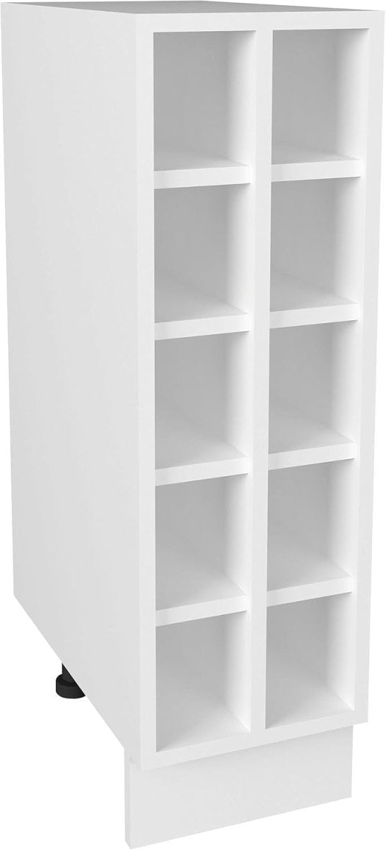Freestanding 10 - Compartment Wine Rack Storage Unit – Modern White Wood - Kwikley