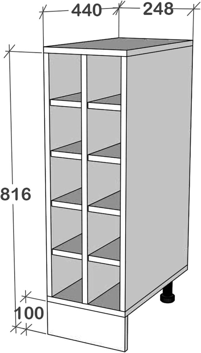 Freestanding 10 - Compartment Wine Rack Storage Unit – Modern White Wood - Kwikley