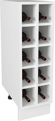 Freestanding 10 - Compartment Wine Rack Storage Unit – Modern White Wood - Kwikley