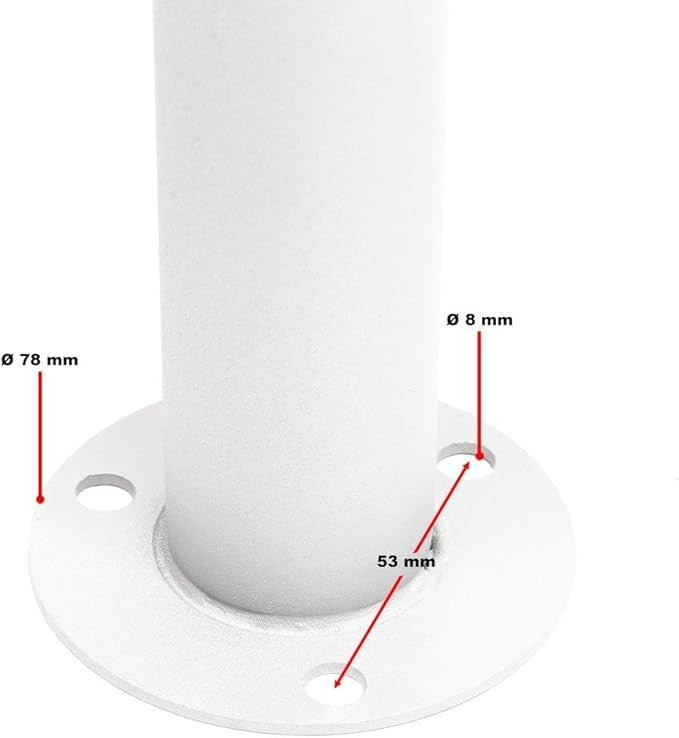 Freestanding 10 Door Letterbox System White Steel Post Pillar Secure Mail - Kwikley