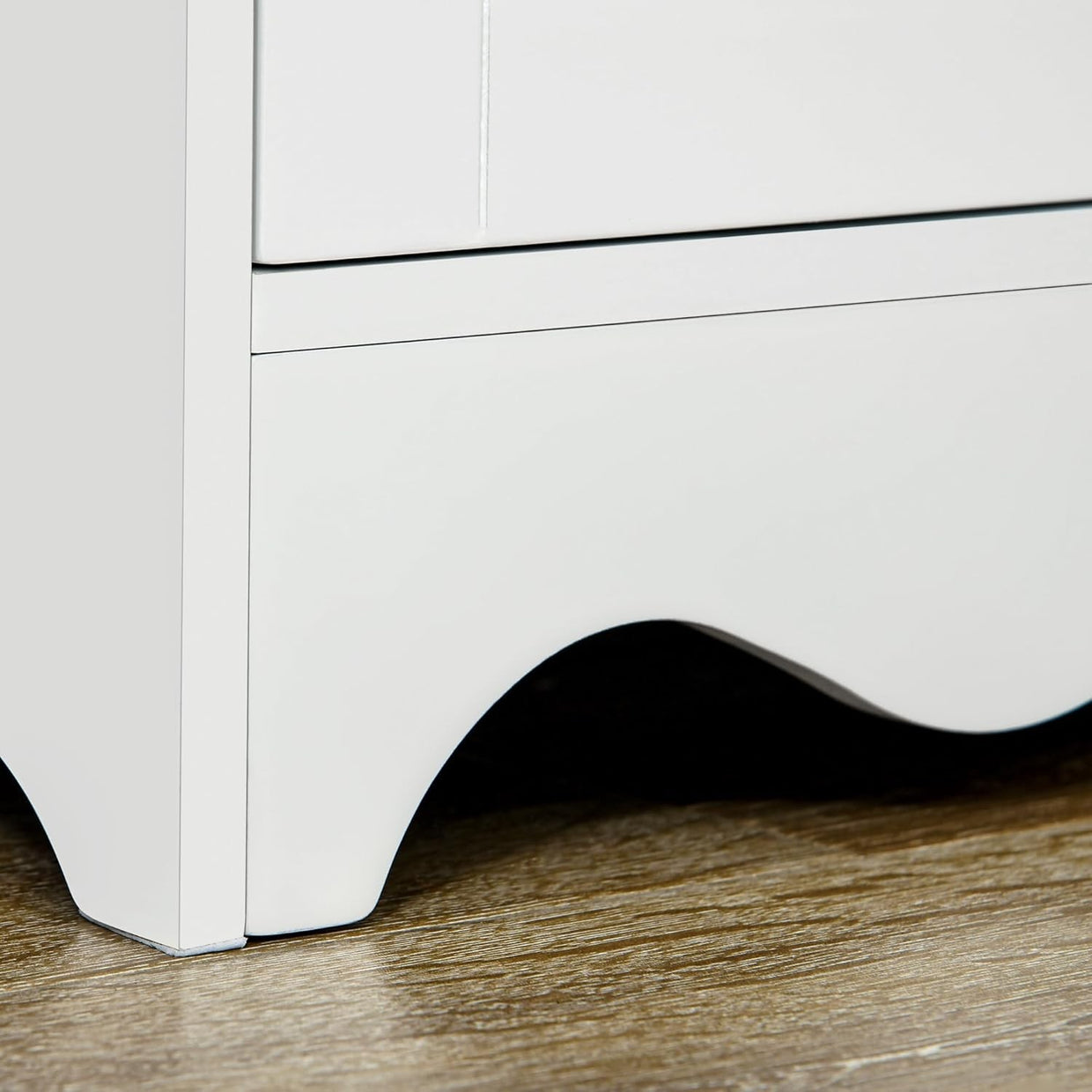Freestanding 4 - Door Kitchen Cupboard Storage Cabinet with Shelves White - Kwikley