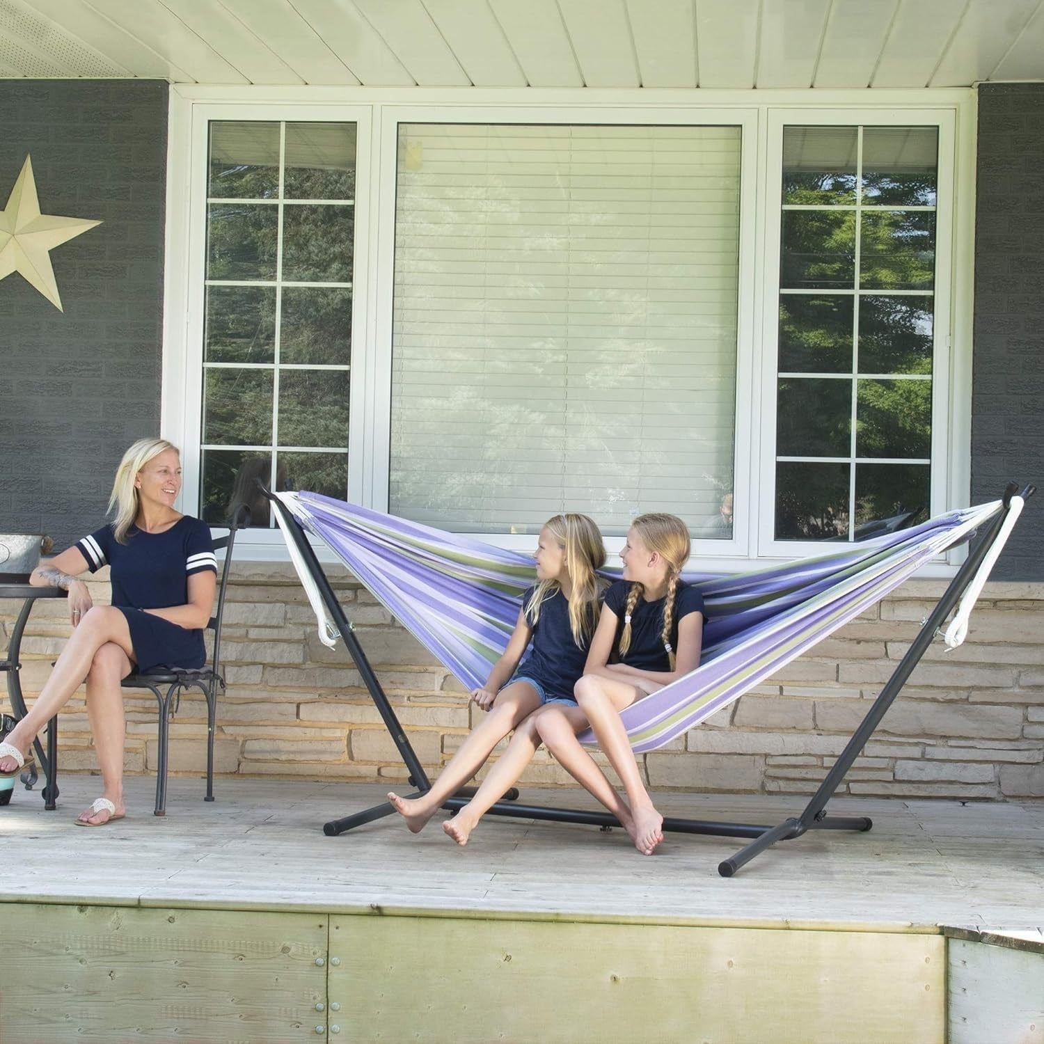 Freestanding Hammock with Stand | 300KG Capacity | Portable Outdoor Bed - Kwikley