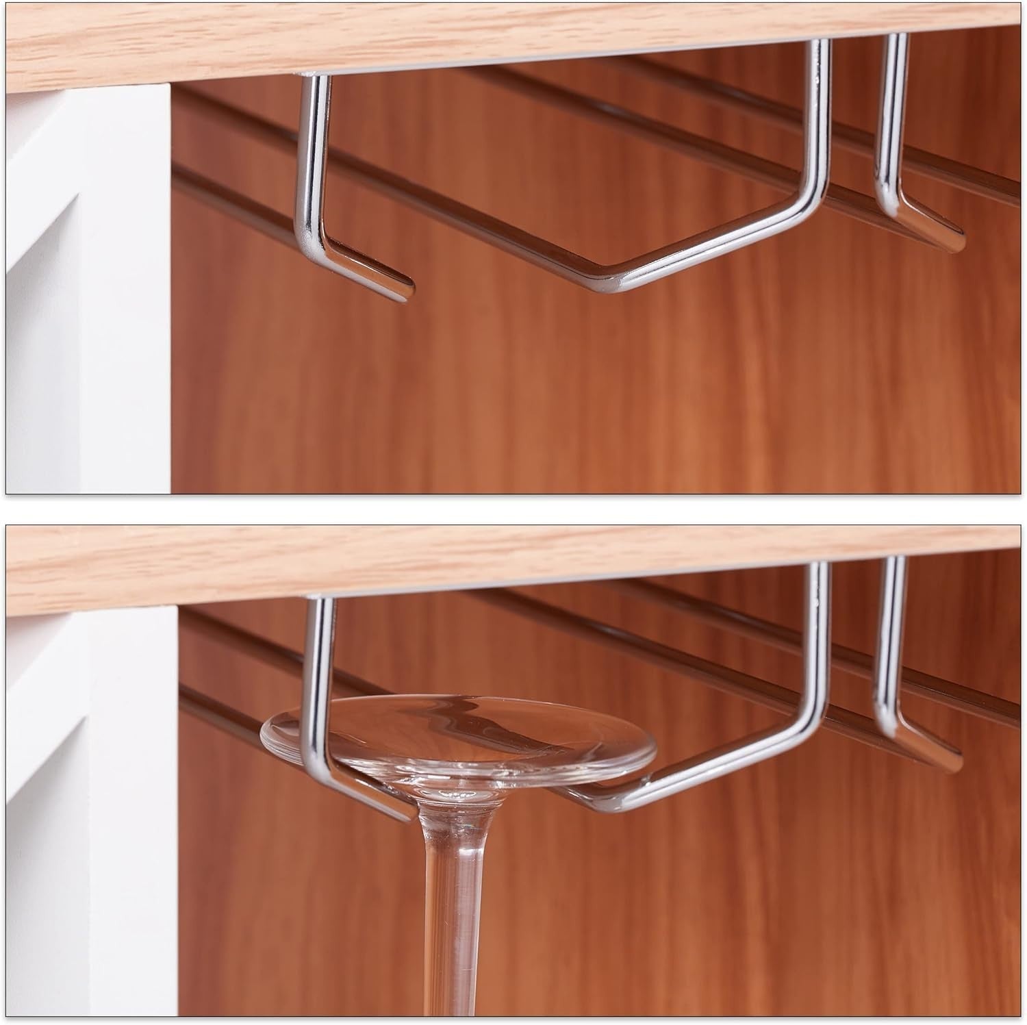 Freestanding Wine Rack with Glass Holder for 22 Bottles, Home Bar Cabinet - Kwikley