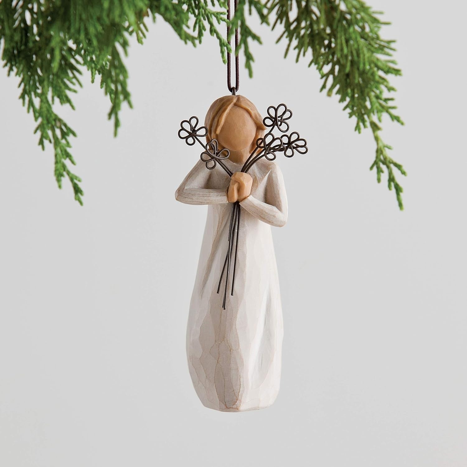 Friendship Hanging Ornament Figurine 10cm Hand - Carved Resin Sentiment Gift - Kwikley