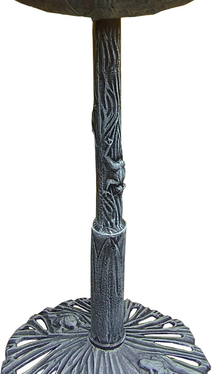 Frog Bird Bath Verdi Grey – Cast Aluminium Garden Ornament Outdoor Décor - Kwikley