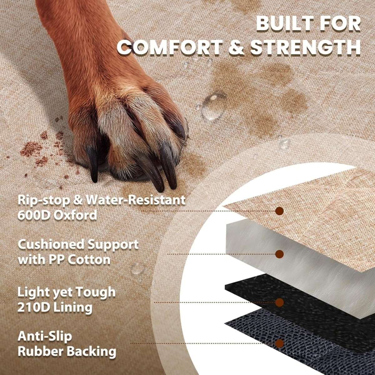Front Dog Car Seat Cover Bucket Seat Protector Non Slip Waterproof - Kwikley