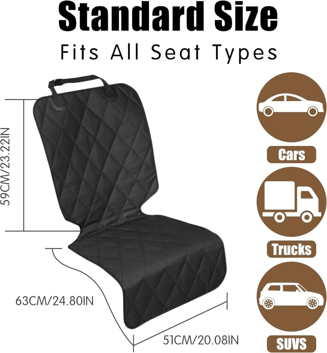 Front Dog Car Seat Cover Waterproof Scratch Proof Non Slip Pet Protector - Kwikley