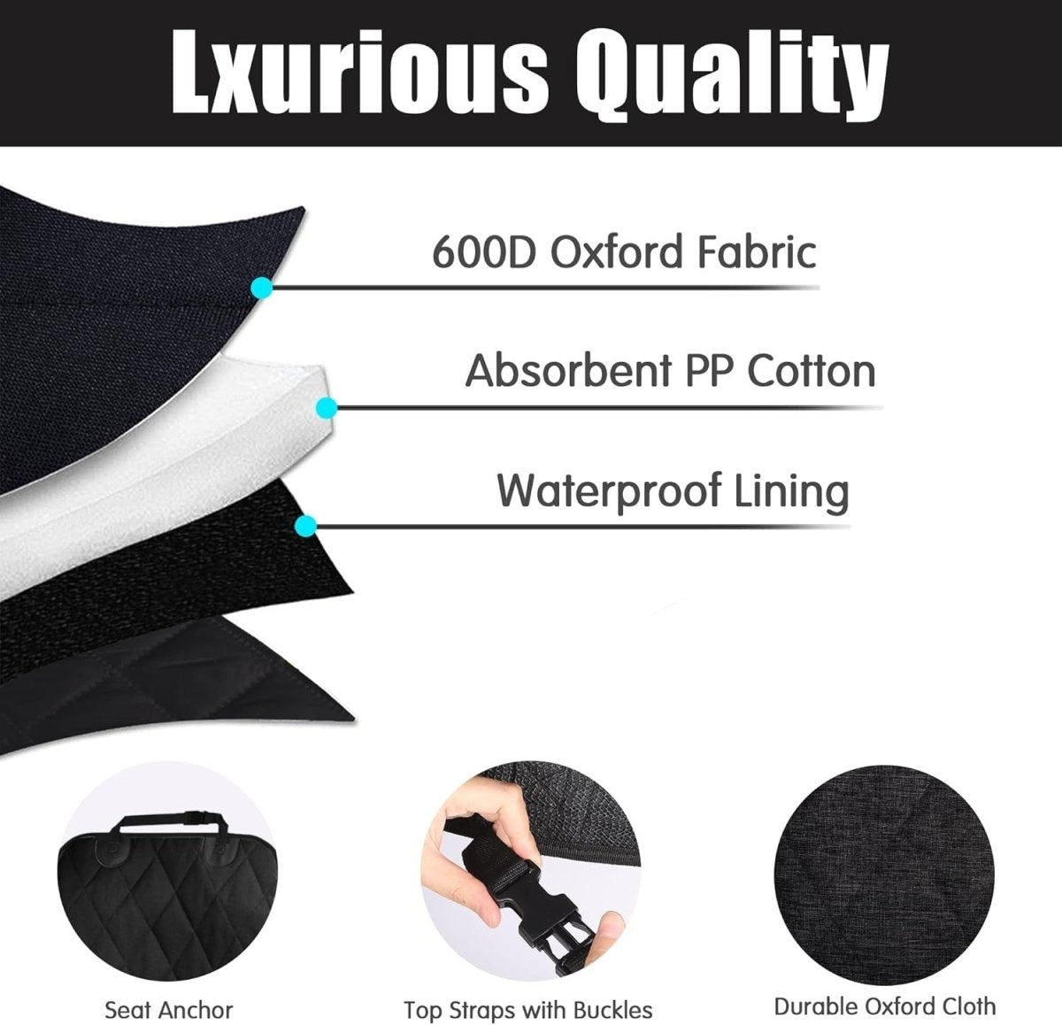 Front Dog Car Seat Cover Waterproof Scratch Proof Non Slip Pet Protector - Kwikley