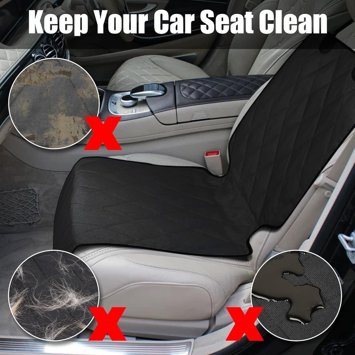 Front Dog Car Seat Cover Waterproof Scratch Proof Non Slip Pet Protector - Kwikley
