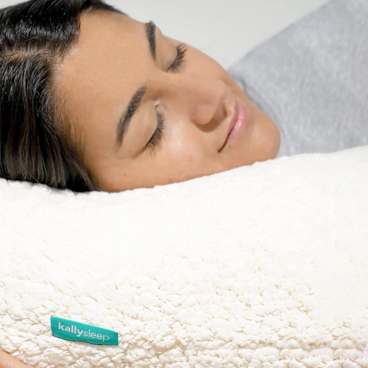 Full Body Pregnancy Pillow Sherpa Fleece Back & Side Sleep Support - Kwikley