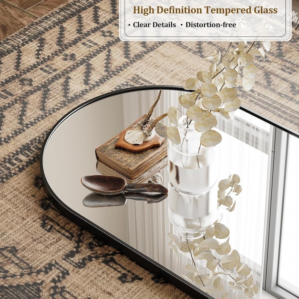Full Length Arch Mirror 161x52cm Floor Wall Standing Leaning Dressing - Kwikley