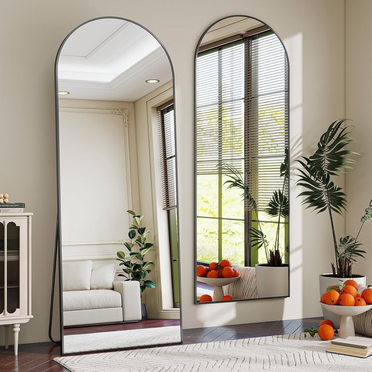 Full Length Arch Mirror 161x52cm Floor Wall Standing Leaning Dressing - Kwikley