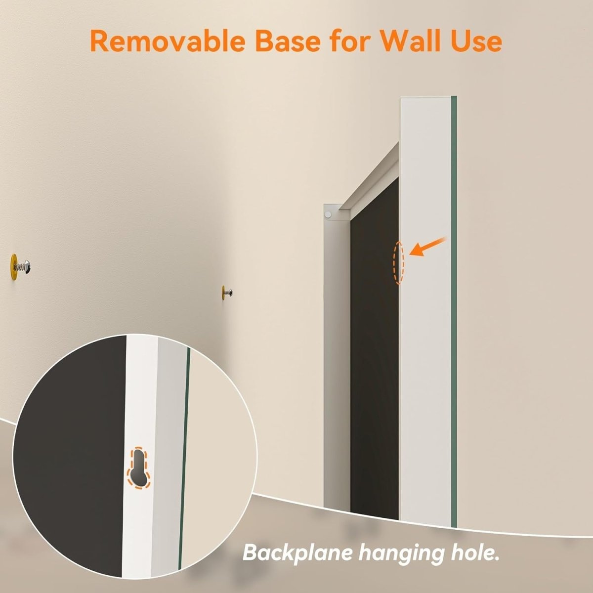 Full Length Rolling Mirror 200x100cm Tempered Glass Gym Studio Home - Kwikley
