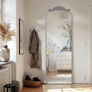 Full Length Vintage Floor Mirror 146x44cm Arch Frame Wall Mount - Kwikley