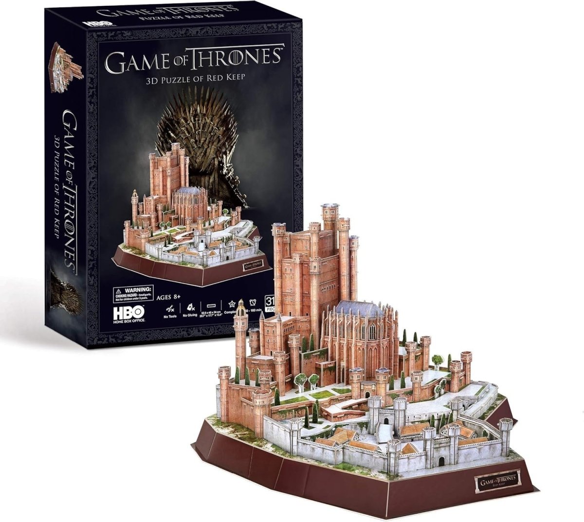 Game of Thrones Red Keep 3D Puzzle 314 Piece Model Kit No Glue - Kwikley