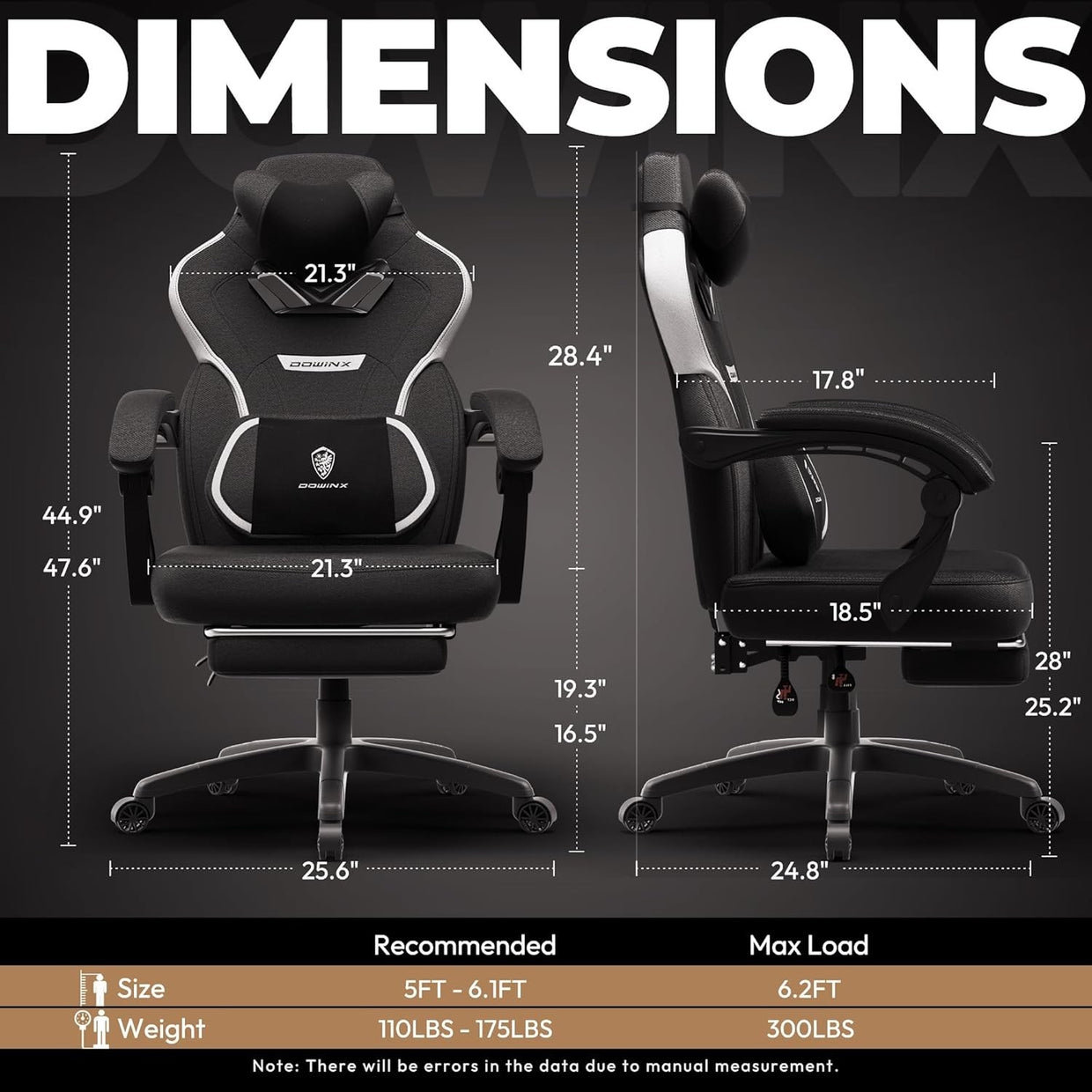 Gaming Chair Office Desk Swivel Recliner Adjustable Backrest Footrest 200lb - Kwikley