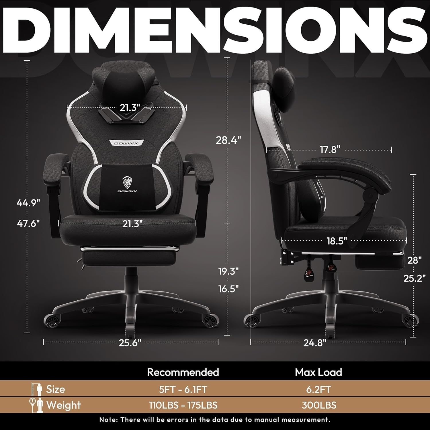 Gaming Chair Office Desk Swivel Recliner Adjustable Backrest Footrest 200lb - Kwikley