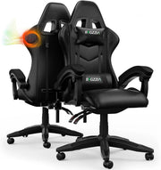 Gaming Chair with Bluetooth Speakers Reclining Ergonomic Black - Kwikley