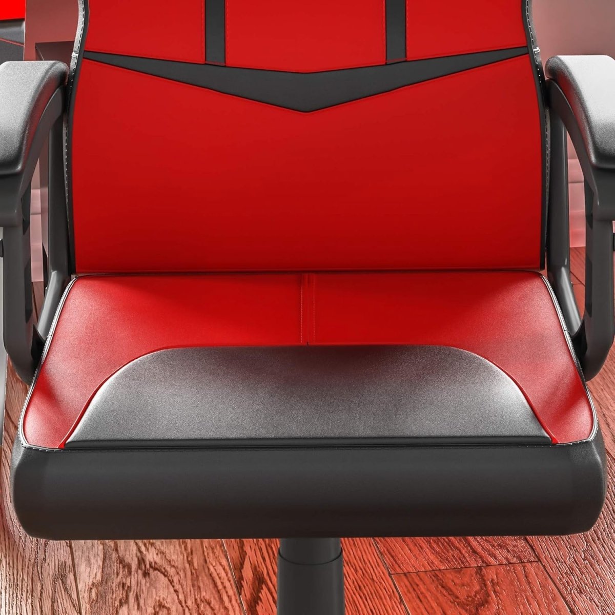 Gaming Office Chair Swivel PU Leather Executive Desk Chair Red - Kwikley