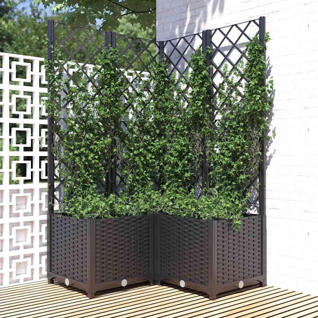 Garden Planter with Trellis 136cm Outdoor Climbing Plant Box - Kwikley