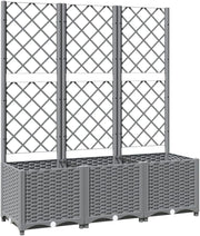Garden Planter with Trellis 136cm Raised Bed Outdoor Plant Box - Kwikley