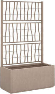 Garden Planter with Trellis 80x36x140cm Outdoor Climbing Plant Box - Kwikley
