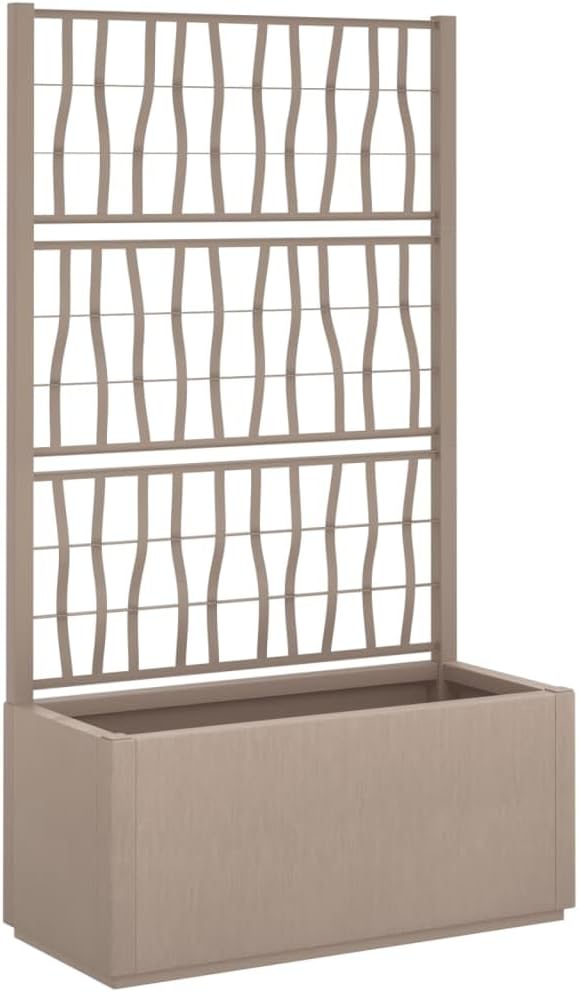 Garden Planter with Trellis 80x36x140cm Outdoor Climbing Plant Box - Kwikley