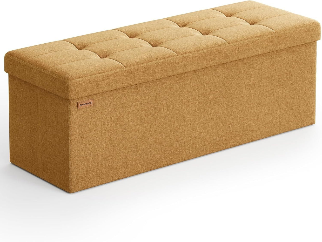 Ginger Storage Ottoman Bench 110cm Folding Seat Footstool End - of - Bed Stool - Kwikley