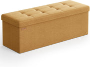 Ginger Storage Ottoman Bench 110cm Folding Seat Footstool End - of - Bed Stool - Kwikley