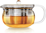 Glass Teapot with Infuser 12oz Stovetop Microwave Safe Loose Leaf - Kwikley