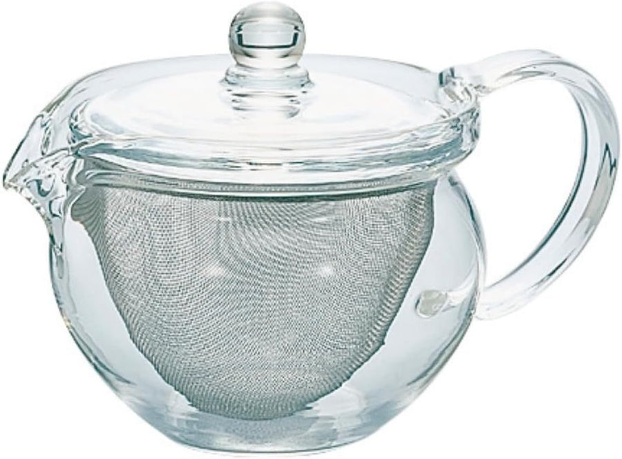 Glass Teapot with Large Tea Strainer 300ml Heatproof Dishwasher Safe - Kwikley