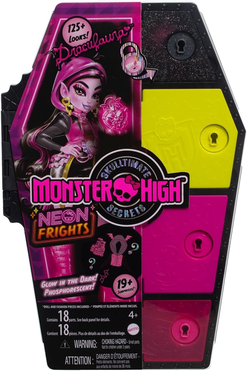 Glow Fashion Doll Locker Playset Neon Outfits 19+ Surprises - Kwikley