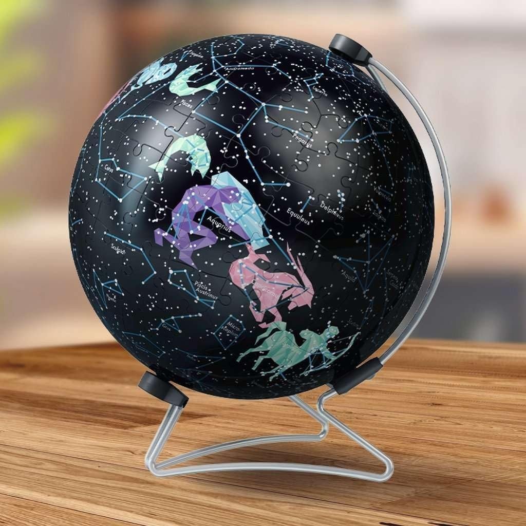 Glow in Dark Star Globe 3D Puzzle 180 Piece Space Model Kids Adults - Kwikley