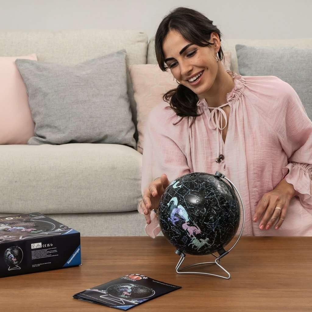 Glow in Dark Star Globe 3D Puzzle 180 Piece Space Model Kids Adults - Kwikley