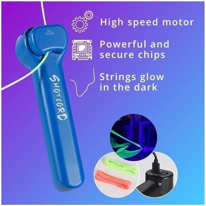 Glow Rope Launcher Fidget Adjustable Speed Luminous String Toy - Kwikley