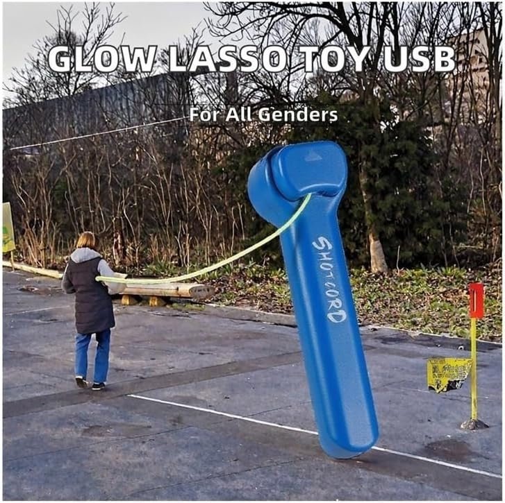 Glow Rope Launcher Fidget Adjustable Speed Luminous String Toy - Kwikley