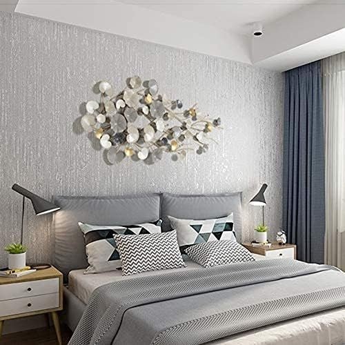 Gold 3D Metal Wall Art Sculpture Leaves Modern Home Decor 134cm - Kwikley