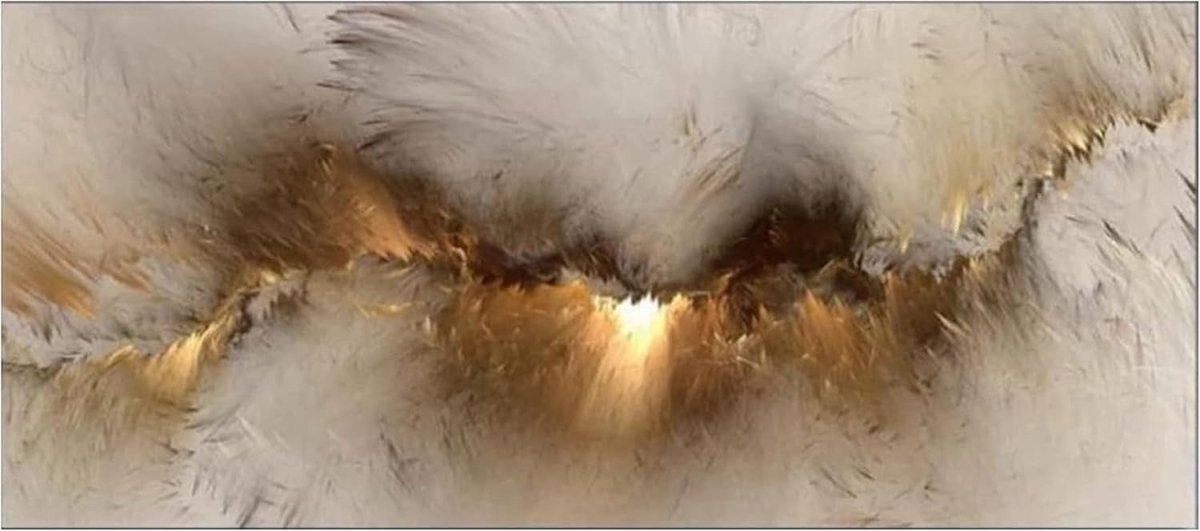 Gold Cloud Abstract Canvas Wall Art 100x57cm Modern - Kwikley