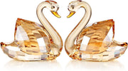 Gold Crystal Swan Pair Ornament – Luxury Wedding Anniversary Gift Home - Kwikley