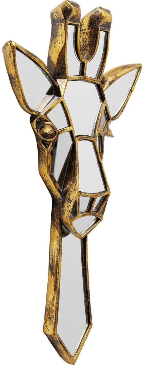 Gold Giraffe Wall Mirror 45x26cm Decorative Wall Art - Kwikley