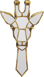Gold Giraffe Wall Mirror 45x26cm Decorative Wall Art - Kwikley