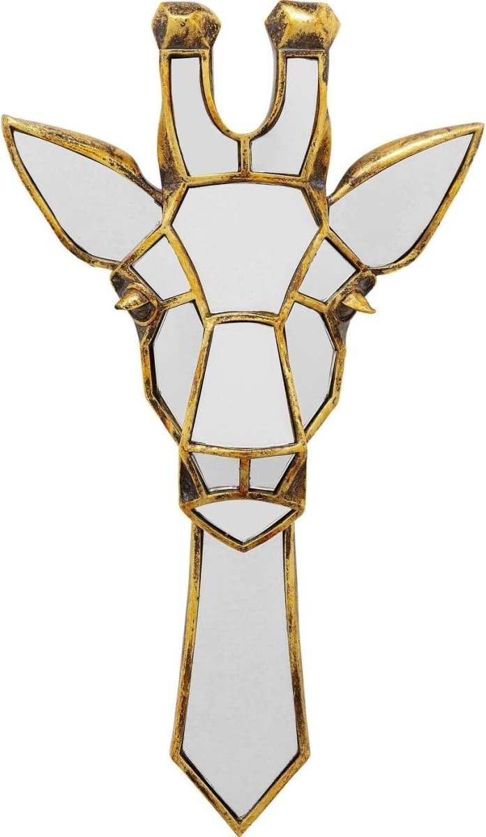 Gold Giraffe Wall Mirror 45x26cm Decorative Wall Art - Kwikley