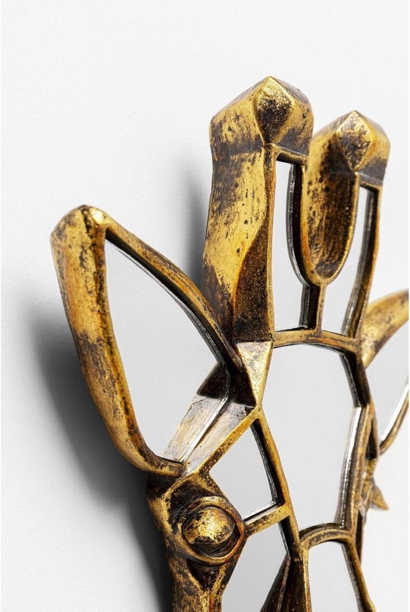 Gold Giraffe Wall Mirror 45x26cm Decorative Wall Art - Kwikley