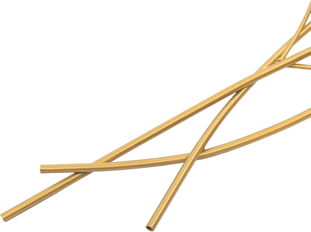 Gold Metal Ginkgo Leaf Wall Art 109cm Large Modern Decor - Kwikley